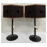 Pair of Bose 901 Series V Speakers with Stands and Series VI Active Equalizer
