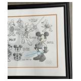 Framed Matt Dewater Mickey Mouse Rebel Pilot Signed Star Wars Art Print-Cert of Authenticity