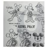 Framed Matt Dewater Mickey Mouse Rebel Pilot Signed Star Wars Art Print-Cert of Authenticity