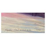 Ken Weaver 1991 Original Framed Watercolor Landscape Painting