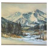 Framed Mountain Landscape Print by Sharon Hults