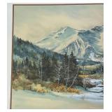 Framed Mountain Landscape Print by Sharon Hults