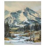 Framed Mountain Landscape Print by Sharon Hults