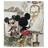 Framed Mickey Mouse Tribute Cross Stitch Artwork