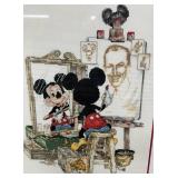 Framed Mickey Mouse Tribute Cross Stitch Artwork