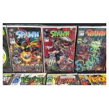 Collection of 15 Spawn and Venom Comic Books with Detective Comics Batman Issue