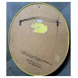 Vintage Oval Framed Religious Glitter Art 