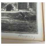 Framed Etching of Canterbury Cathedral by A. Rudgey