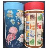 Set of 2 Cavallini & Co. 1000 Piece Vintage Puzzles - Jellyfish and National Parks
