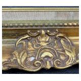 Framed Pink & Red Poppies Oil Painting Signed Jody with Ornate Gold Frame