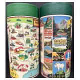 Set of 2 Cavallini & Co. 1000 Piece National Parks Vintage Puzzles in Tubes