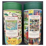 Set of 2 Cavallini & Co. 1000 Piece National Parks Vintage Puzzles in Tubes