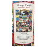 Set of 2 Cavallini & Co. 1000 Piece National Parks Vintage Puzzles in Tubes