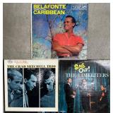 Collection of 6 Vintage Folk and Caribbean Vinyl Records