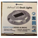 Set of 6 Boundery LifeProof LED Solar Deck Lights