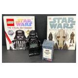 Star Wars Collector Lot: LEGO Visual Dictionary, Revenge of the Sith Book, Darth Vader LEGO Clock, Death Star Candle