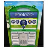Panasonic Eneloop Rechargeable Battery Set with Charger, Case, and Adapters