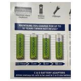 Panasonic Eneloop Rechargeable Battery Set with Charger, Case, and Adapters