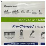 Panasonic Eneloop Rechargeable Battery Set with Charger, Case, and Adapters