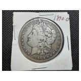1890 O Morgan Silver Dollar