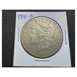 1891 O Morgan Silver Dollar