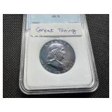 1957 Franklin Half Dollar NNC PR70 Great Toning