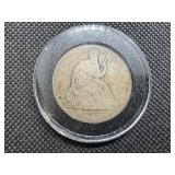 1862 Seated Liberty Half Dollar. No Motto.