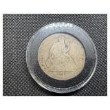 1862 Seated Liberty Half Dollar. No Motto.