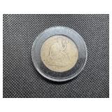 1862 Seated Liberty Half Dollar. No Motto.