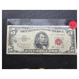 1963 Red Seal $5 Bill