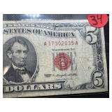 1963 Red Seal $5 Bill