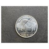 2013 BU 1 oz Silver Round Buffalo Design