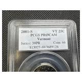 2001 S VT 25C PCGS PR69CAM