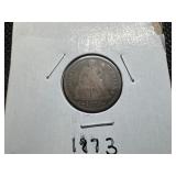 1873 Seated Liberty Dime