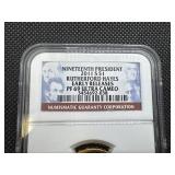 19th President Rutherford B Hayes 2011 S $1 NGC Early Releases PF69 Ultra Cameo