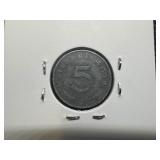 1940 Third Reich 5 Reichspfennig