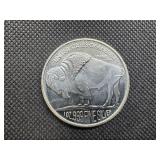 2013 BU 1 oz Silver Round Buffalo Design