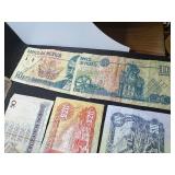 Six Foreign Bank Notes - Mexico, Brasil, Jamaica