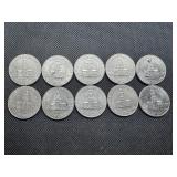 Ten Bicentennial 50 Cent Pieces
