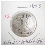 1917-S Walking Half Dollar (reverse mint mark)