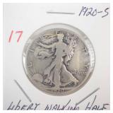 1920-S Walking Half Dollar