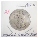 1935-D Walking Half Dollar