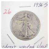 1936-S Walking Half Dollar