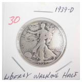 1939-D Walking Half Dollar