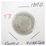 1909-D Barber Quarter