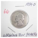 1934-D Washington Quarter