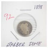 1898 Barber Dime