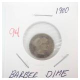 1900 Barber Dime