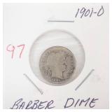 1901-D Barber Dime