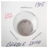 1905 Barber Dime